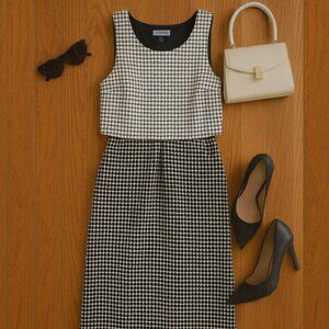 Cynthia Rowley, Dress, Women's Size 4, Black & White, Y2K meets Mid-Century, Mod